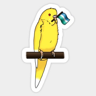 Vincian Gay Man Pride Budgie Sticker